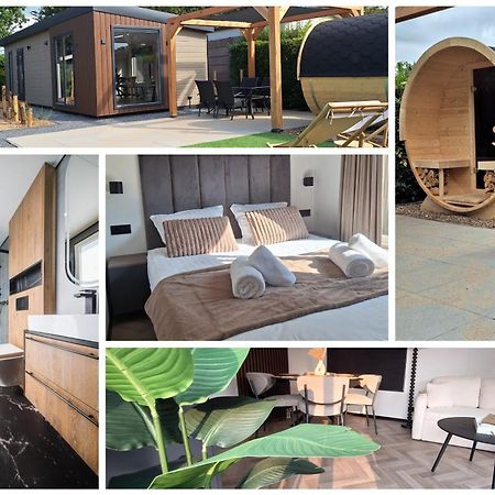 'Relax Lodge Sea' - Wellness Lodge In Zeeland - Private Sauna - Airco - Garden - Outdoor Swimming Pool - Free Wifi, Towels & Bed Linen Heinkenszand Exteriör bild