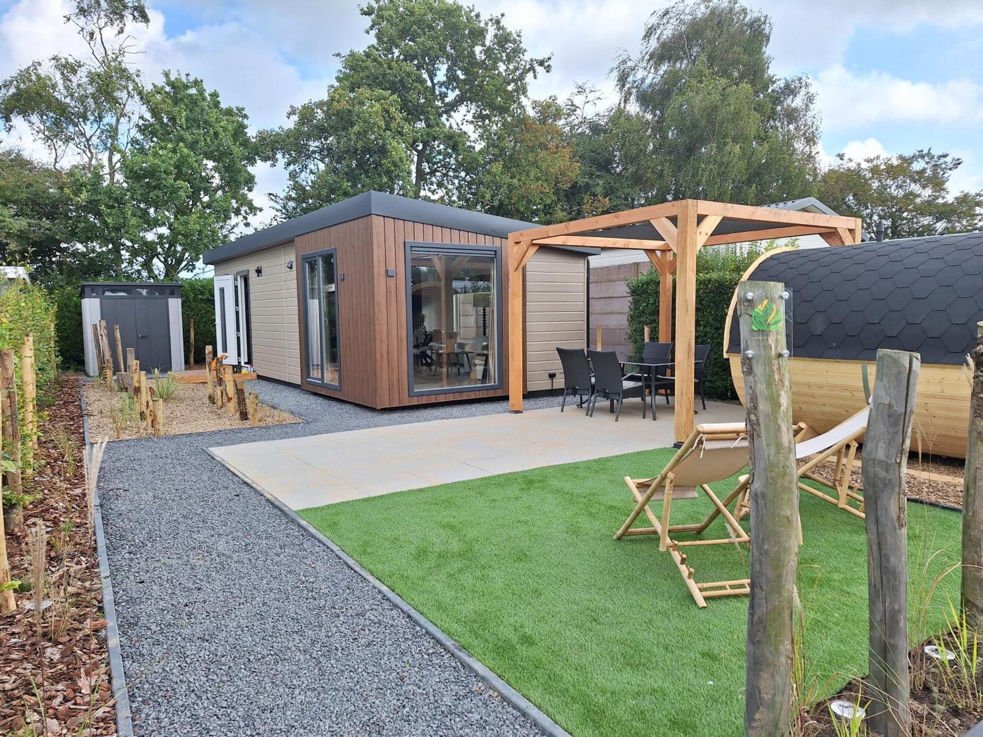 'Relax Lodge Sea' - Wellness Lodge In Zeeland - Private Sauna - Airco - Garden - Outdoor Swimming Pool - Free Wifi, Towels & Bed Linen Heinkenszand Exteriör bild
